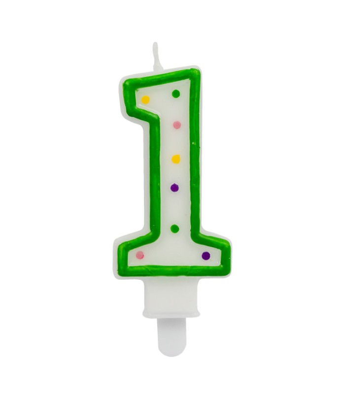 VELA CUMPLEAÑOS N. 1. CAJA 6 UN.