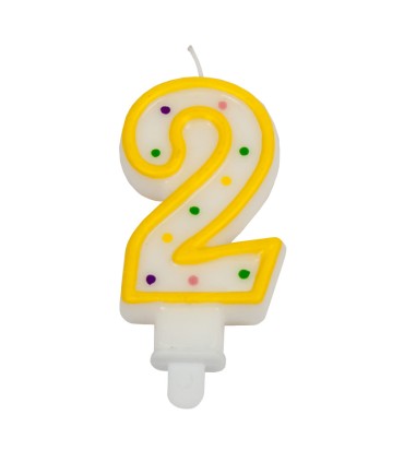 VELA CUMPLEAÑOS N. 2. CAJA 6 UN.