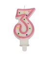 VELA CUMPLEAÑOS N. 3. CAJA 6 UN.