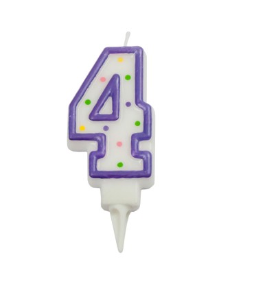 VELA CUMPLEAÑOS N. 4. CAJA 6 UN.