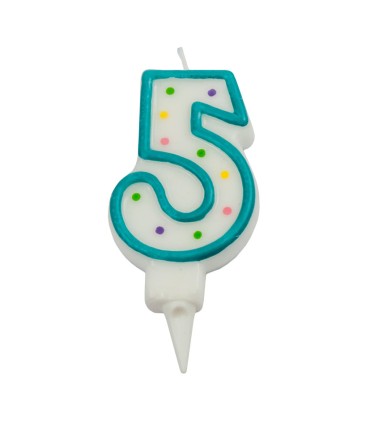 VELA CUMPLEAÑOS N. 5. CAJA 6 UN.