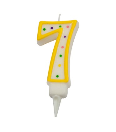VELA CUMPLEAÑOS N. 7. CAJA 6 UN.