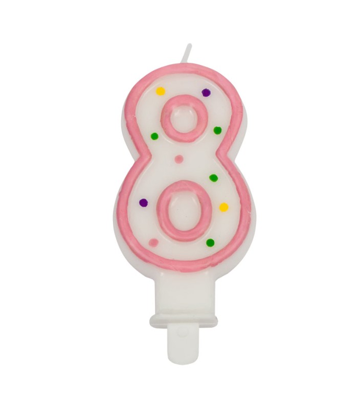 VELA CUMPLEAÑOS N. 8. CAJA 6 UN.