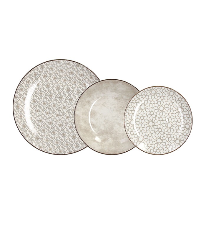 VAJILLA PORCELANA 18 PZS. MADISON HABANA