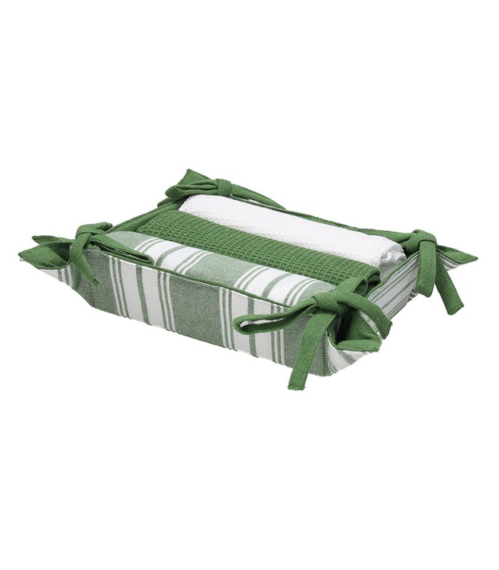 SERIE TEXTILE VERDE. SERVILLETERO 18X18