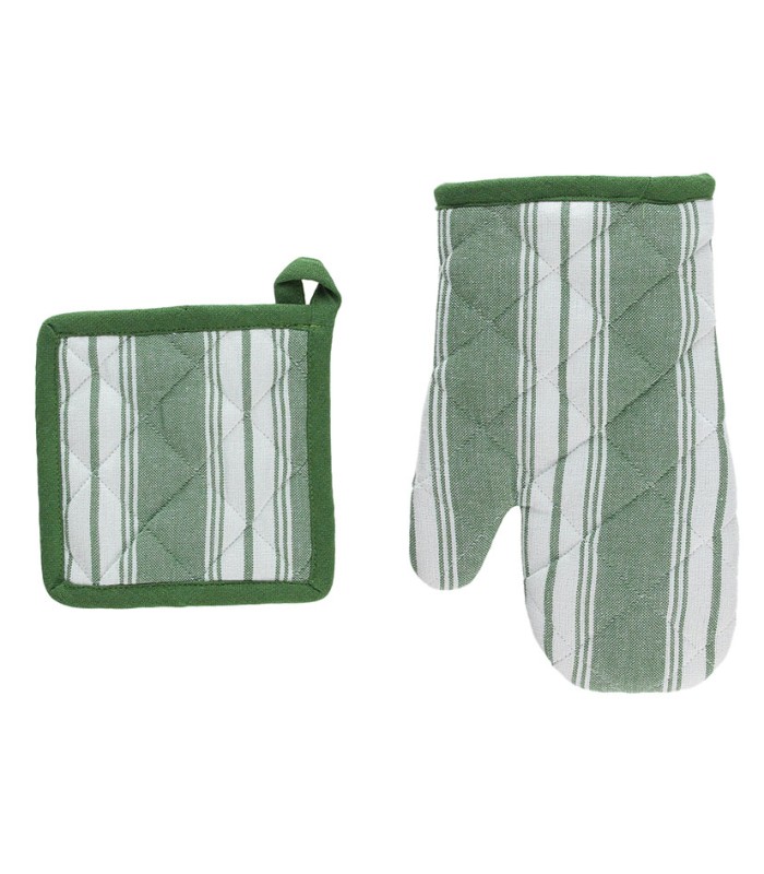 SERIE TEXTILE VERDE. MANOPLA+AGARRADOR