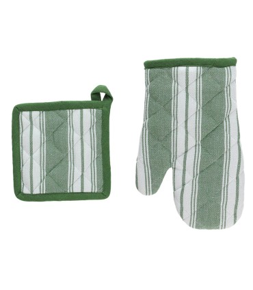 SERIE TEXTILE VERDE. MANOPLA+AGARRADOR