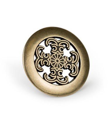 POMO ZAMAK 37MM CUERO VIEJO