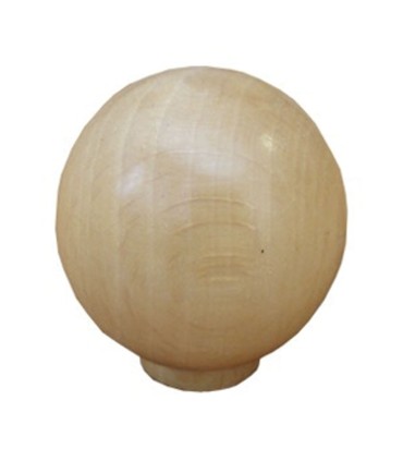 POMO BOLA DE 30 HAYA LACADO NATURAL