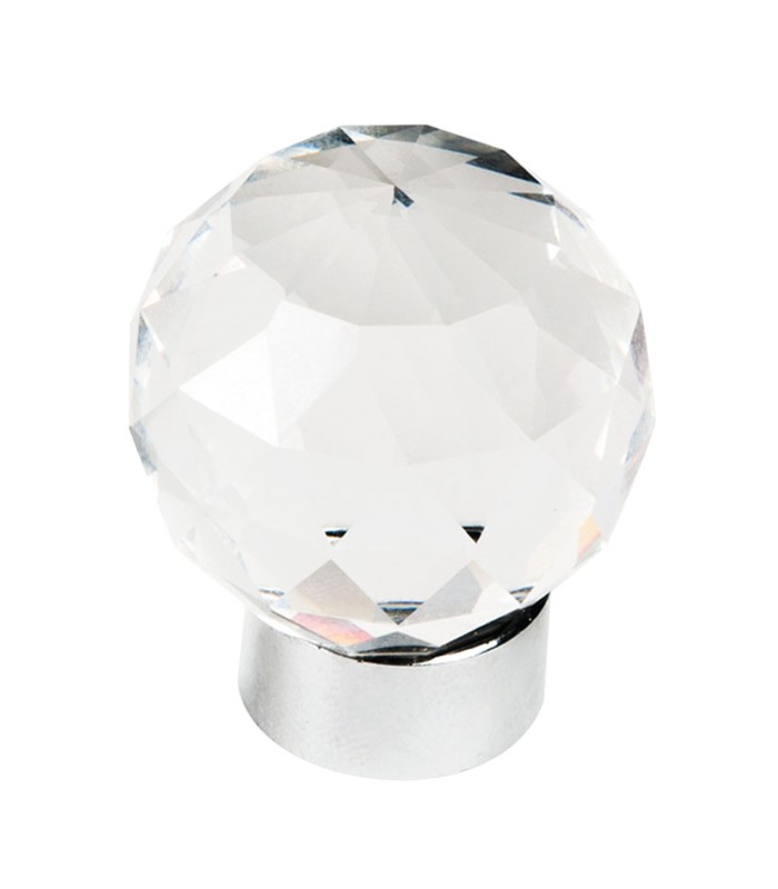 POMO 30MM CRISTAL CROMO BRILLO
