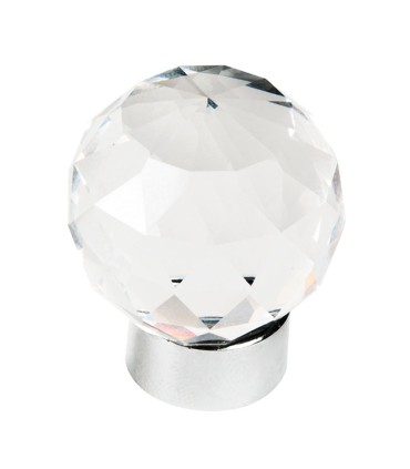 POMO 30MM CRISTAL CROMO BRILLO