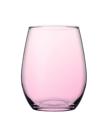 VASO CRISTAL AMBER 350CC. 6 UN. ROSA