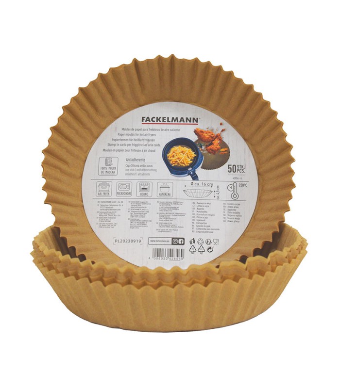MOLDE PAPEL AIRFRYER RDO. 16CM. 50 UN.