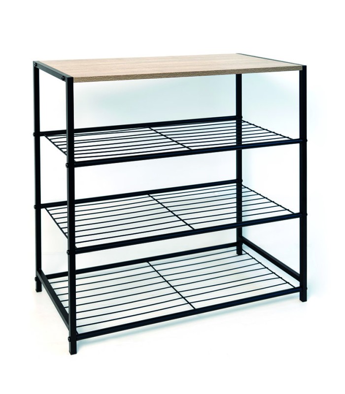 MUEBLE AUXIL.3 BALDAS ACERO/MDF MOA VIN