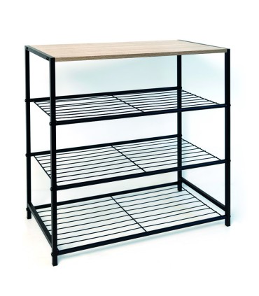 MUEBLE AUXIL.3 BALDAS ACERO/MDF MOA VIN