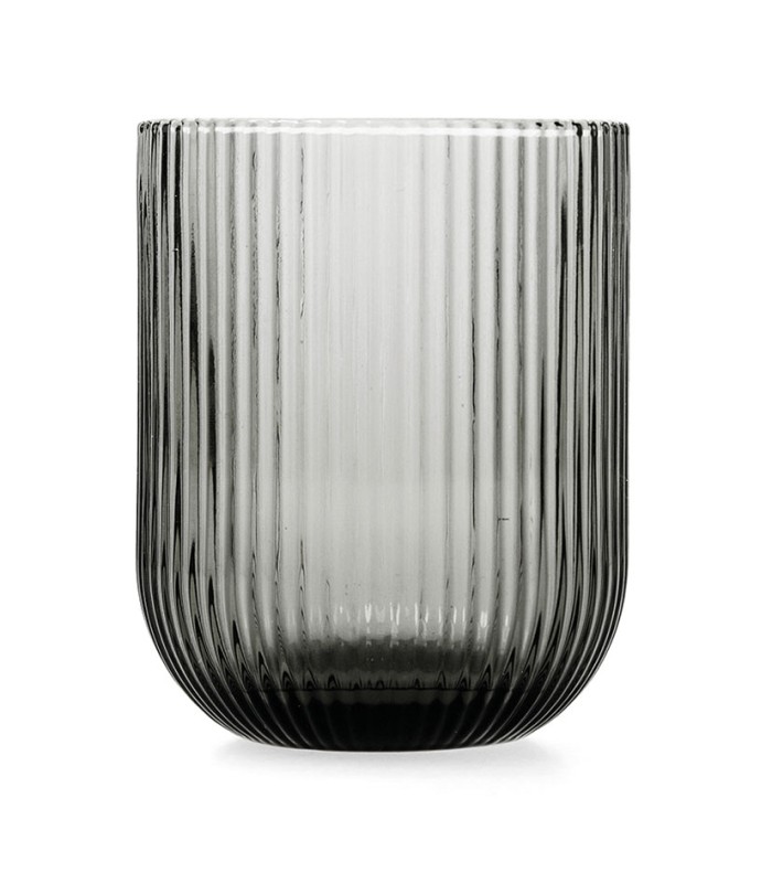 VASO VIDRIO GRIS FOSIL 6 UNIDADES 28 CL.