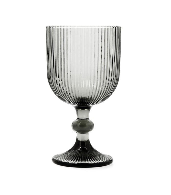 COPA VIDRIO GRIS FOSIL 6 UNIDADES 37 CL.