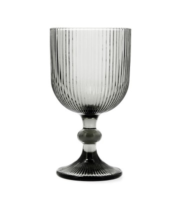 COPA VIDRIO GRIS FOSIL 6 UNIDADES 37 CL.