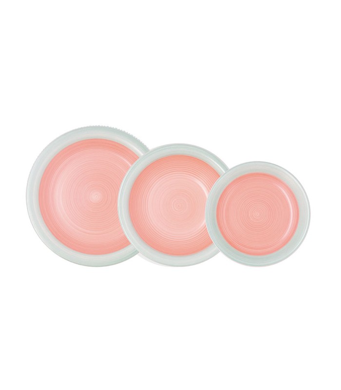 VAJILLA 18 PZAS. CORAL VERDE KALEIDO QD