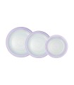 VAJILLA 18 PZAS. VERDE MORADO KALEIDO QD