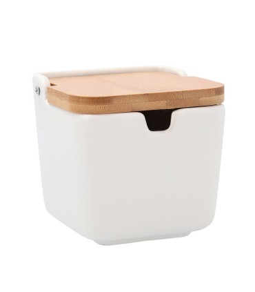 AZUCARERO PORCELANA BLANCO 10X10 CM.