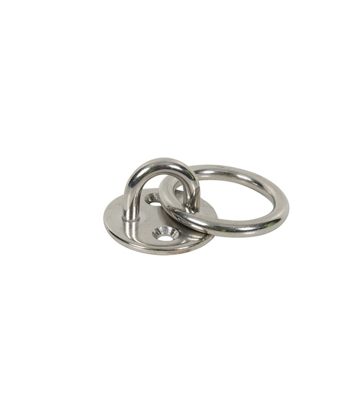 ANILLA CON PLACA REDONDA INOX 30x45