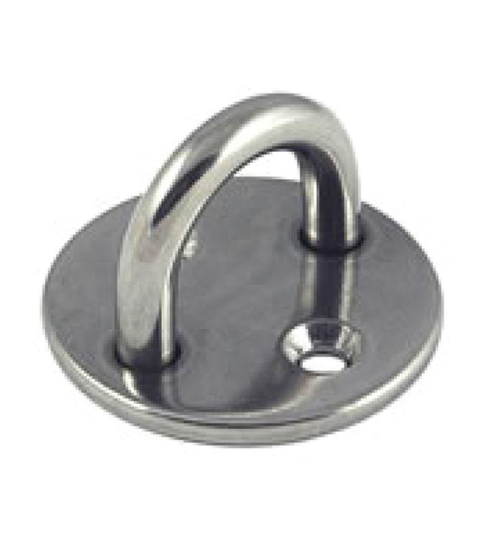 PLACA AMARRE REDONDA INOX 30x22