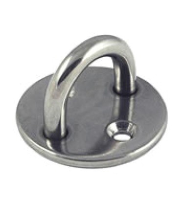 PLACA AMARRE REDONDA INOX 50x34