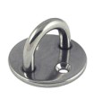 PLACA AMARRE REDONDA INOX 50x34