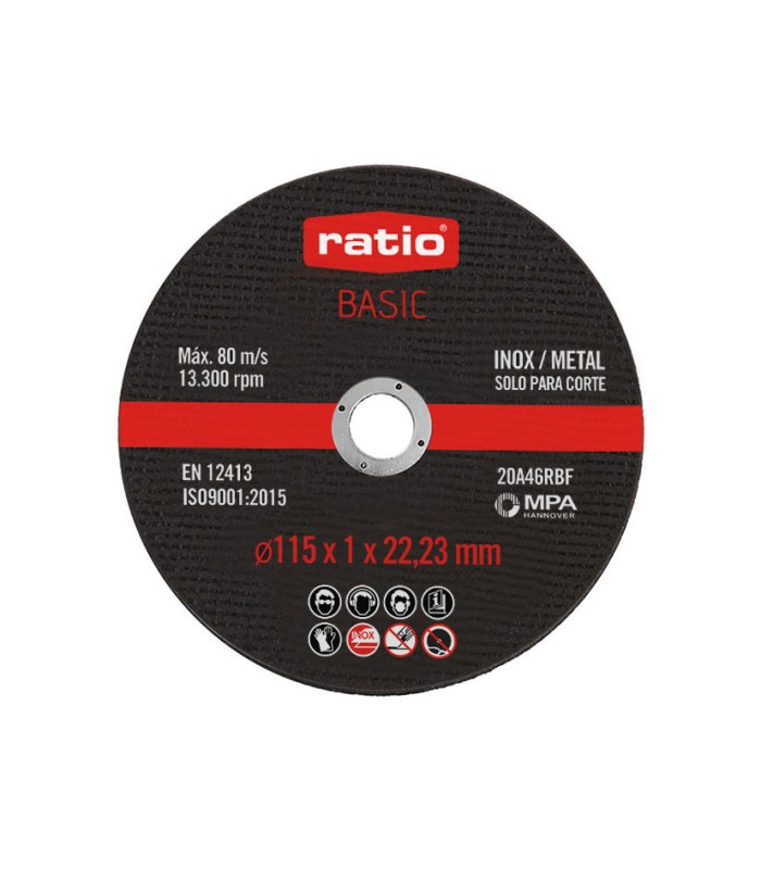 LATA 10 DISCOS CORTE AB.INOX.BASIC 115MM