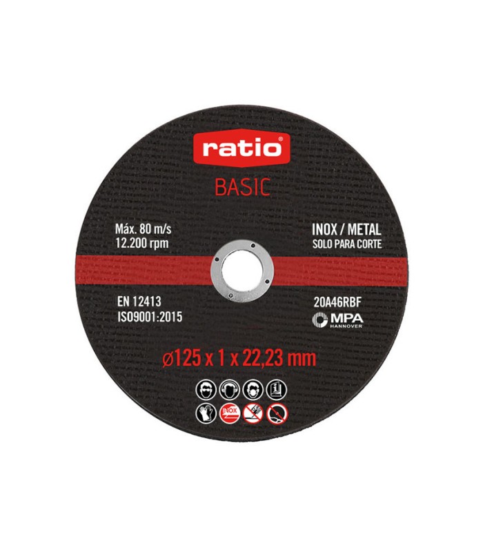 LATA 10 DISCOS CORTE AB.INOX.BASIC 125MM