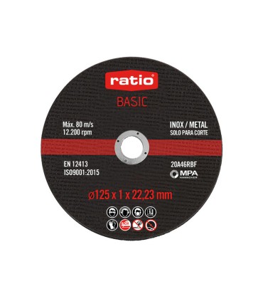 LATA 10 DISCOS CORTE AB.INOX.BASIC 125MM