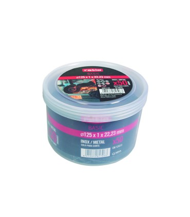 50 DISCOS CORTE INOX BASIC Ø 125MM.RATIO