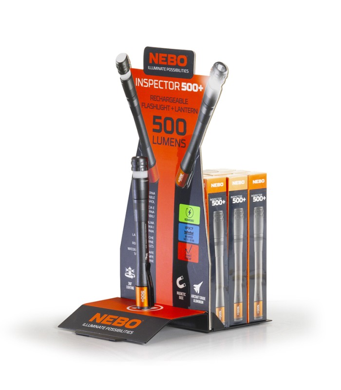 EXPO: BASE(1)+LINTERNA BOLI 500LM (12UN)