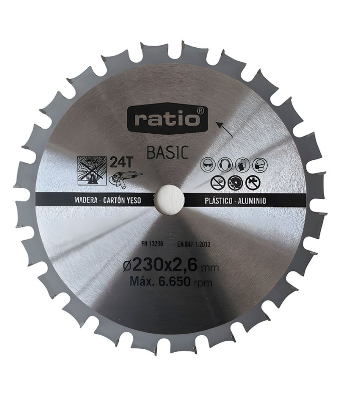 DISCO CORTE P/MADERA Ø 230X2.6X22.23MM.