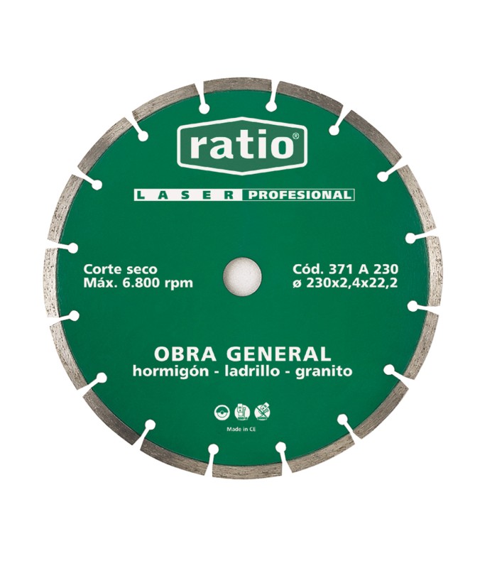 DISCO SEGMEN.OBRA GENER.115MM.RATIO