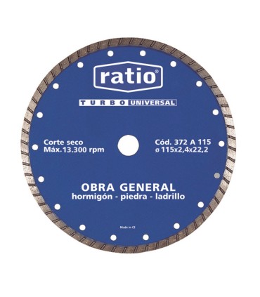 DISCO TURBO UNIVERSAL 115 MM.RATIO