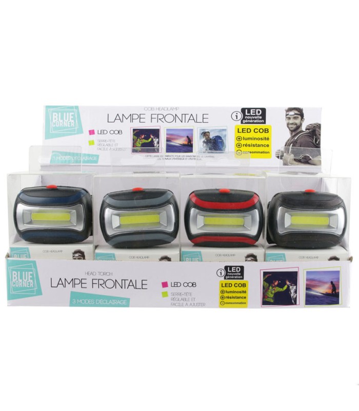 DISPLAY 12UN LINTERNA DE CABEZA LED COB