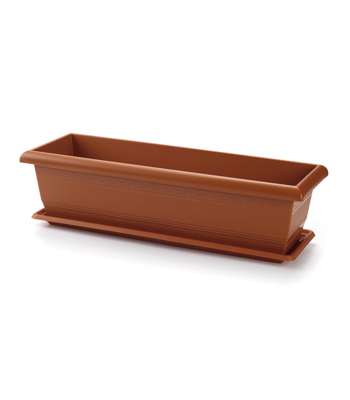 JARDINERA + PLATO 60 CM. TERRACOTA