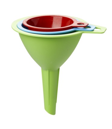 EMBUDO PLASTICO SET 3 UN: 6,5-8-9,5 CM.