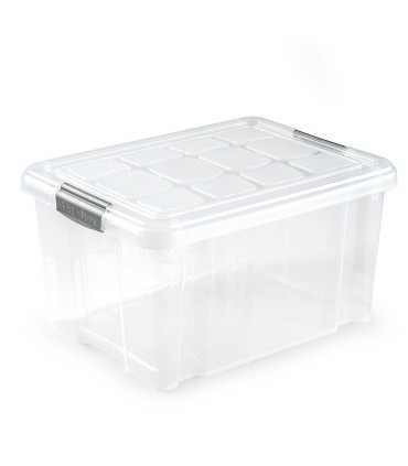 CAJA PLAST. 16L. PLATA 40X30X21 CM.