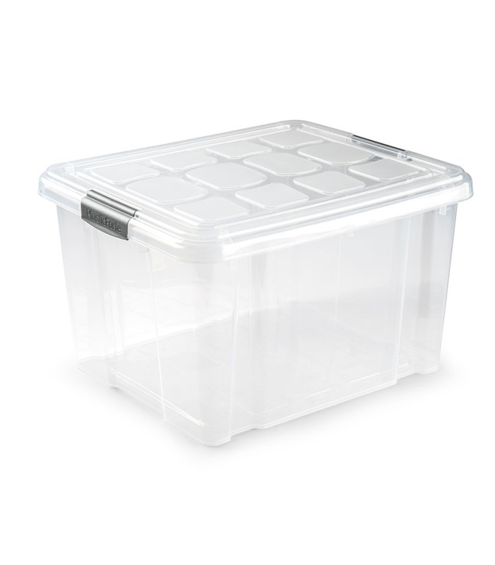 CAJA PLAST. 25L. PLATA 42X36X25 CM.