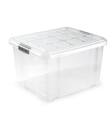 CAJA PLAST. 25L. PLATA 42X36X25 CM.