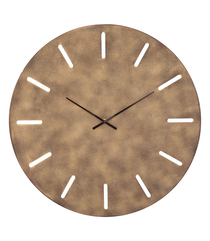 RELOJ PARED METALICO BRONCE 55 CM.
