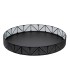 BANDEJA METALICA CON FRISO 30 CM. NEGRA