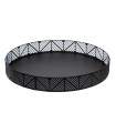 BANDEJA METALICA CON FRISO 30 CM. NEGRA