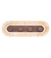PERCHA PARED DECOR.RATTAN/MDF 4 POMOS