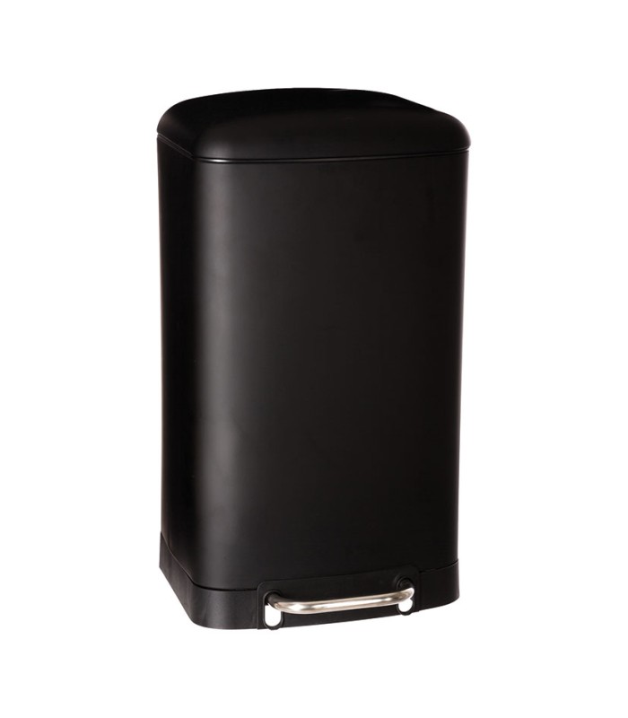 CUBO BASURA CON PEDAL NEGRO 30 L.