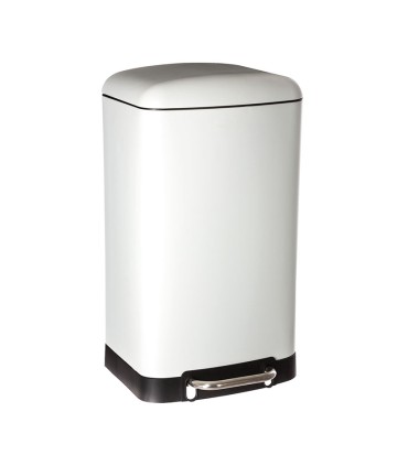 CUBO BASURA CON PEDAL BLANCO 30 L.