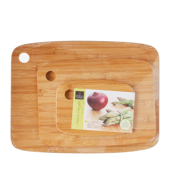 TABLA CORTAR BAMBU JGO. 3 UNIDADES
